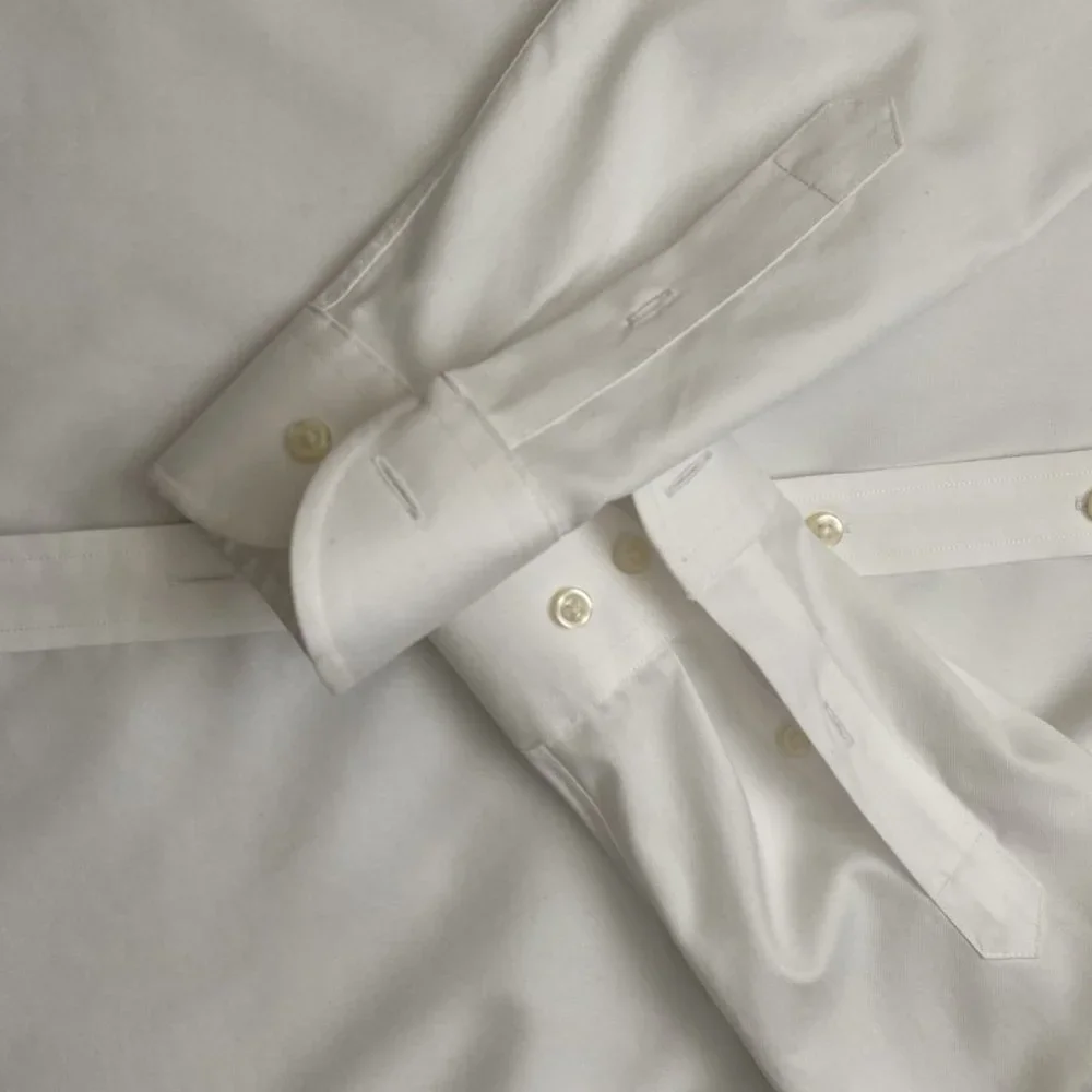 White Buttoned Down men's dress shirt size slim 14.5 / 34 - Picture 6 of 9